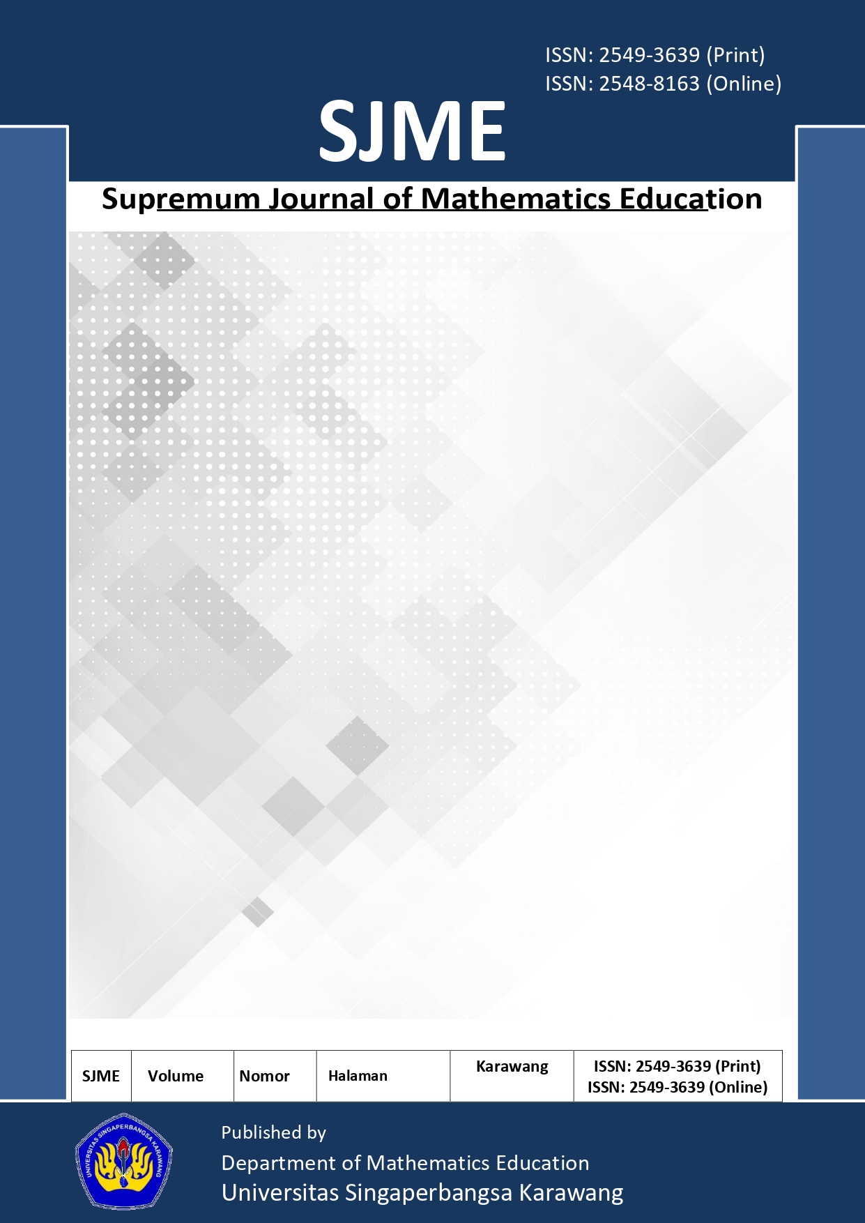 					View Vol. 10 No. 2 (2026): Supremum Journal of Mahematics Education
				
