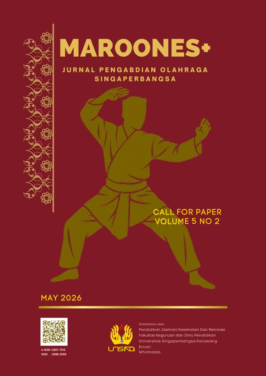 					Lihat Vol 5 No 2 (2026): MAROONES JURNAL PENGABDIAN PENDIDIKAN JASMANI DAN OLAHRAGA
				